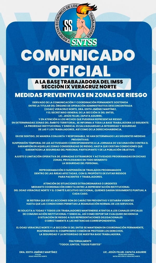 ¡PARAN LA VACUNACIÓN! - *Hasta que haya condiciones óptimas para el personal y pacientes