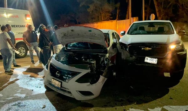 ¡TRANCAZO EN COATZA DEJA 4 HERIDOS!