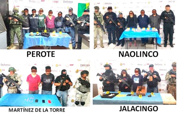 ¡21 NARKIKIRIS DETENIDOS EN CATEOS EN OCHO MUNICIPIOS! - FGE, DEFENSA NACIONAL, SSP Y LAS POLICÍAS MUNICIPALES