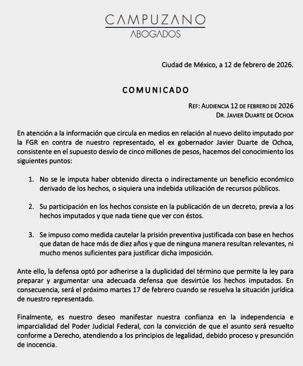 ¡NO SALE DUARTE! - LE ECHAN OTRO DELITO