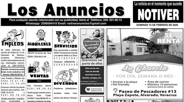 ...LOS ANUNCIOS, AVISOS Y DEMÁS! - DOMINGO, 15 DE FEBRERO 2026