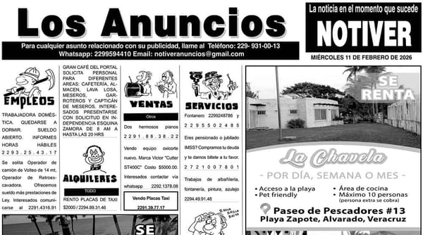 ...LOS ANUNCIOS, AVISOS Y DEMÁS! - MIÉRCOLES, 11 DE FEBRERO 2026
