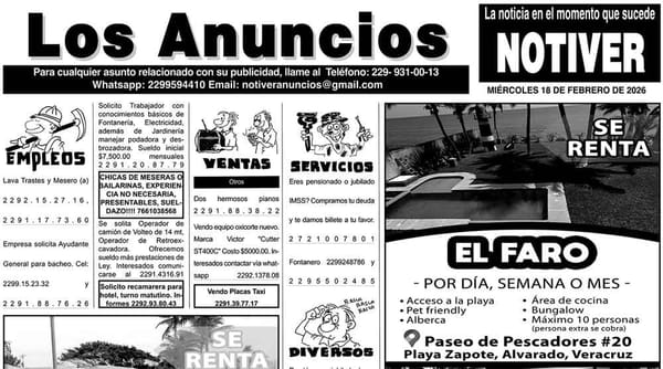 ...LOS ANUNCIOS, AVISOS Y DEMÁS! - MIÉRCOLES, 18 DE FEBRERO 2026