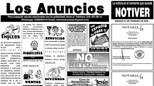 ...LOS ANUNCIOS, AVISOS Y DEMÁS! - SÁBADO, 7 DE FEBRERO 2026