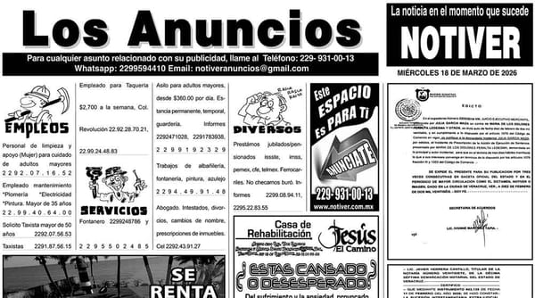 ...LOS ANUNCIOS, AVISOS Y DEMÁS! - MIÉRCOLES, 18 DE MARZO 2026