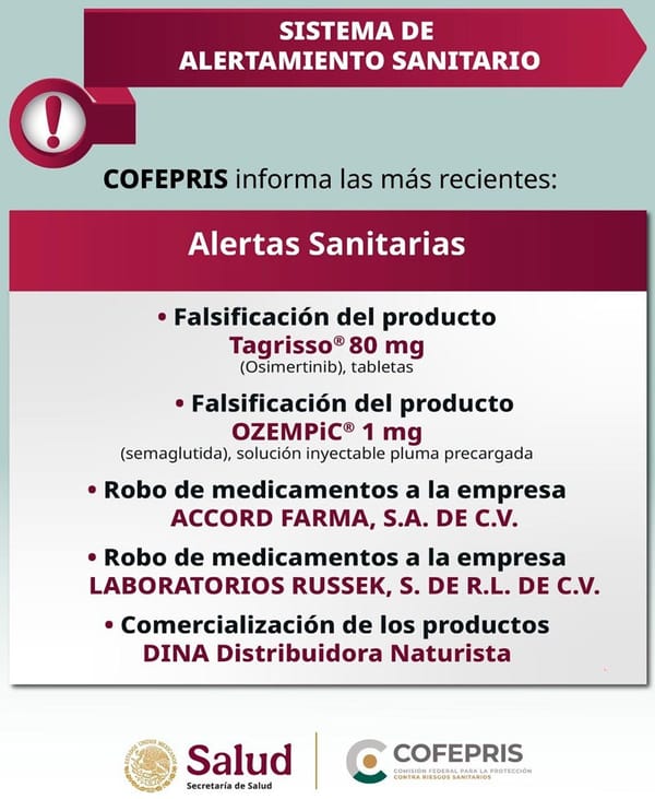¡FALSIFICAN MEDICAMENTOS! - ALERTAN