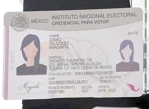 ¡AVALA INE ADICIONAR MÁS ELEMENTOS A CREDENCIAL DE ELECTOR!