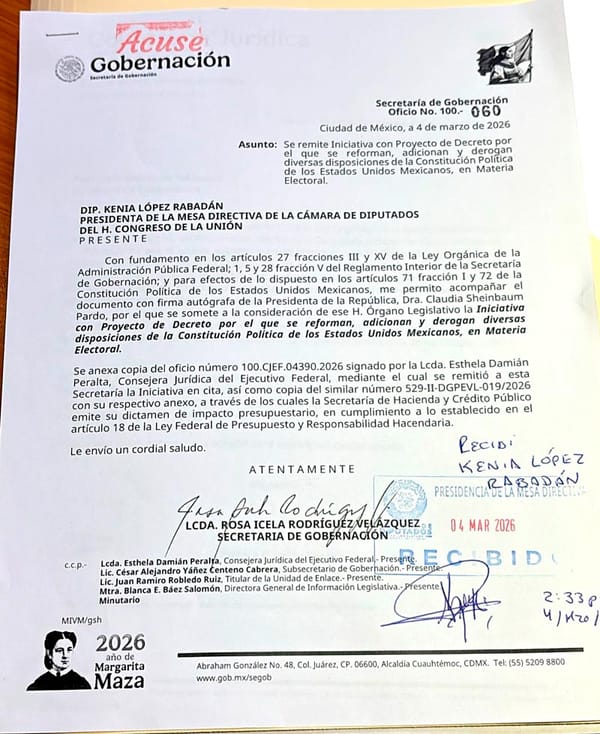 ¡YA LLEGÓ LA REFORMA! - *MC presentará la suya; PT va en contra