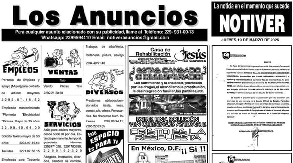 ...LOS ANUNCIOS, AVISOS Y DEMÁS! - JUEVES, 19 DE MARZO 2026