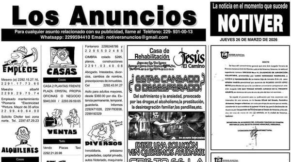 ...LOS ANUNCIOS, AVISOS Y DEMÁS! - JUEVES, 26 DE MARZO 2026