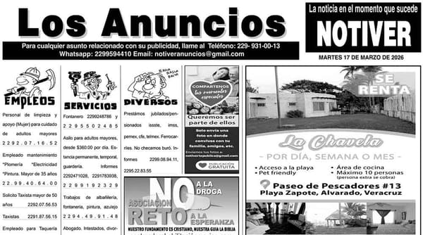 ...LOS ANUNCIOS, AVISOS Y DEMÁS! - MARTES, 17 DE MARZO 2026