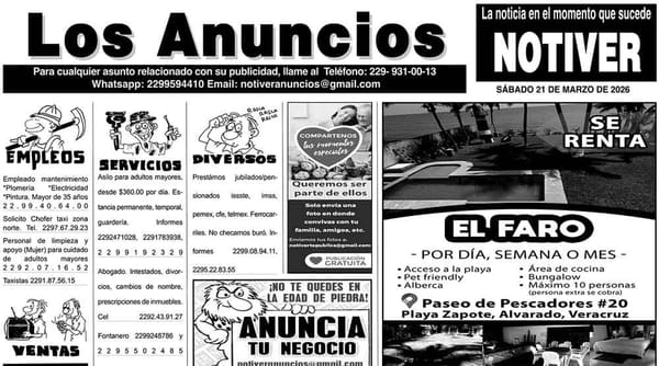 ...LOS ANUNCIOS, AVISOS Y DEMÁS! - SÁBADO, 21 DE MARZO 2026