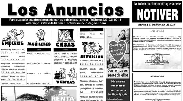 ...LOS ANUNCIOS, AVISOS Y DEMÁS! - VIERNES, 27 DE MARZO 2026